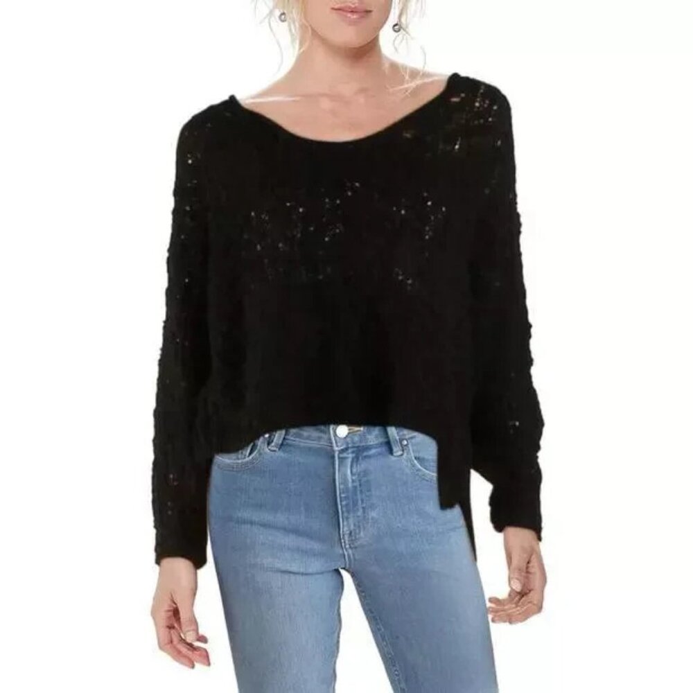 Free People Womens Textured V Neck Sweater Size Small